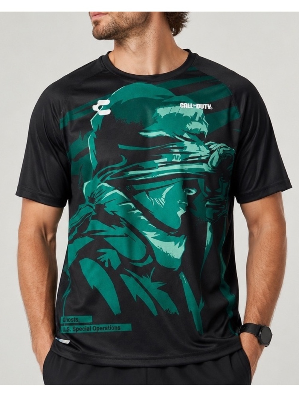 Call of Duty Ghost 20th Anniversary Charly Dry Factor Graphic Jersey top Size L